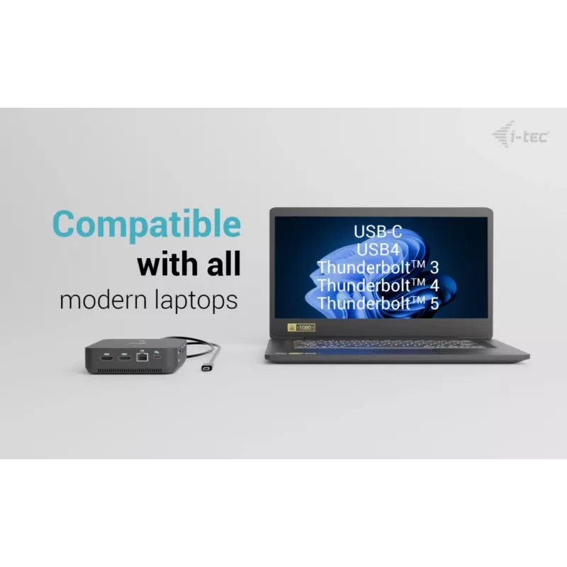 i-tec USB-C DP Dual HDMI dokkimisjaam toiteedastusega 100 W + universaalne laadija 100 W