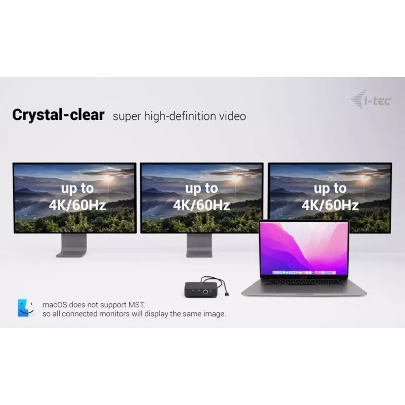 i-tec USB-C DP Dual HDMI dokkimisjaam toiteedastusega 100 W + universaalne laadija 100 W