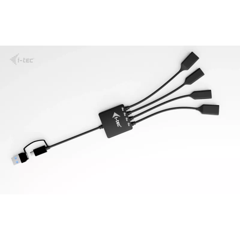 i-tec USB-C/USB-A kaabliga USB-jaotur, 4 porti (2x USB-C, 2x USB-A)