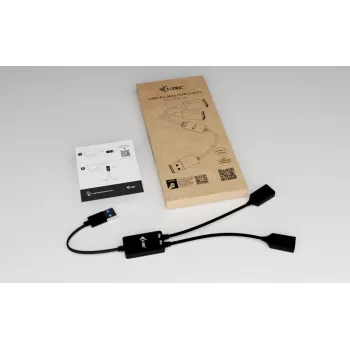 USB-A jaotur ITEC U3CBLHUB2A — 2 porti, USB 3.0 kuni 5 Gbit/s
