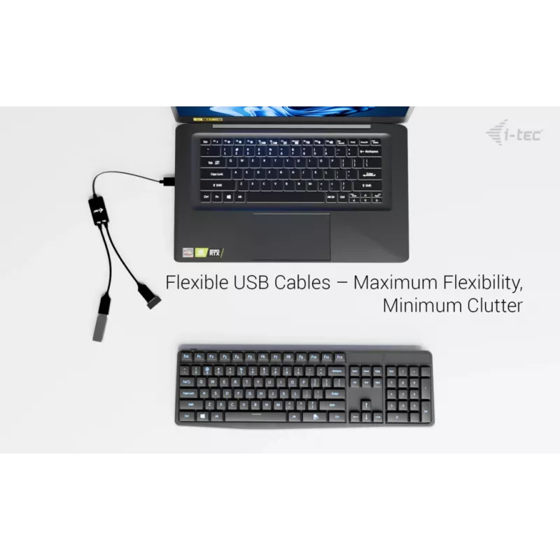 USB-A jaotur ITEC U3CBLHUB2A — 2 porti, USB 3.0 kuni 5 Gbit/s