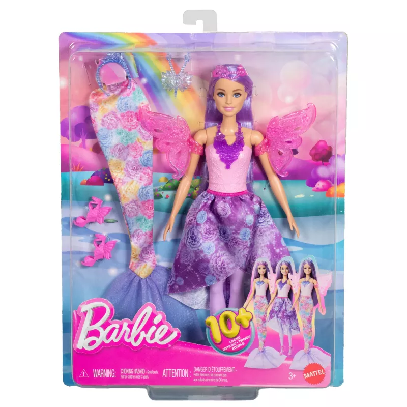 Barbie nukk Fantasy Fashion Pack with Accessories Including Mermaid Tail, Fairy Wings, & Necklaces
