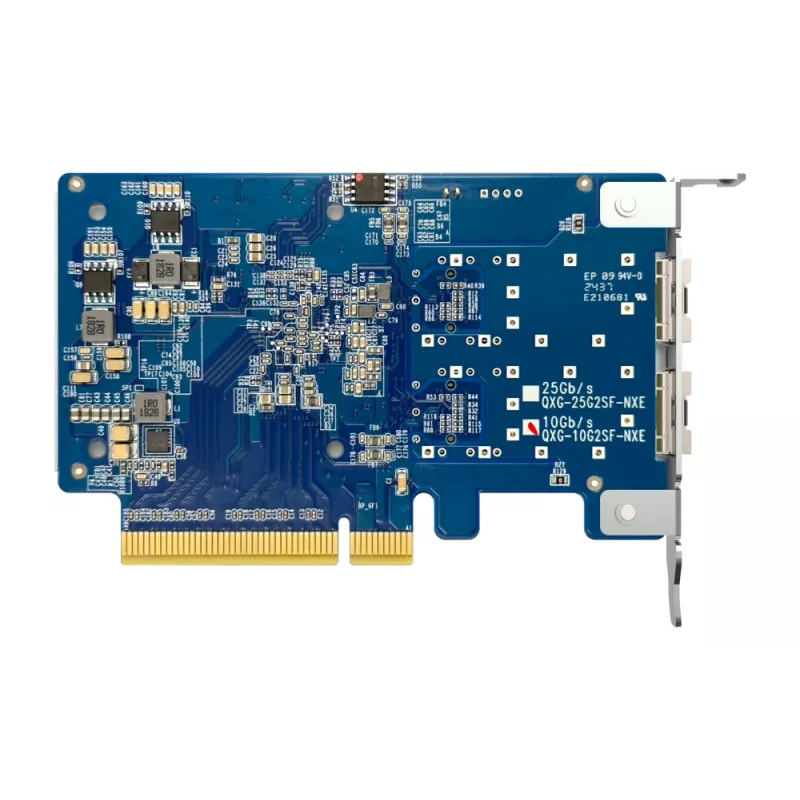 QNAP kahe pordiga 10GbE SFP+ võrgulaienduskaart QXG-10G2SF-NXE PCI Express juhtmega
