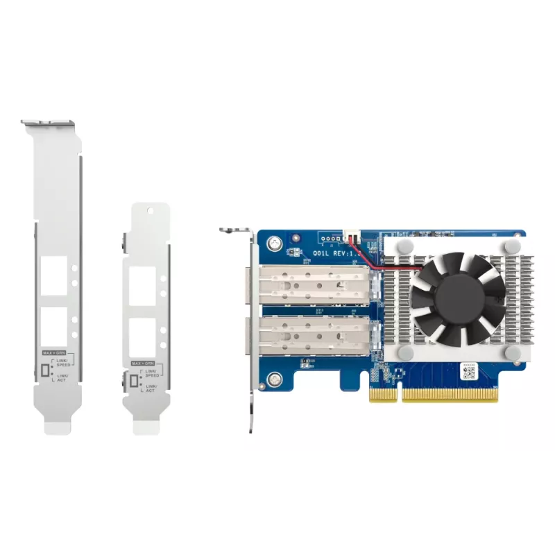QNAP kahe pordiga 10GbE SFP+ võrgulaienduskaart QXG-10G2SF-NXE PCI Express juhtmega