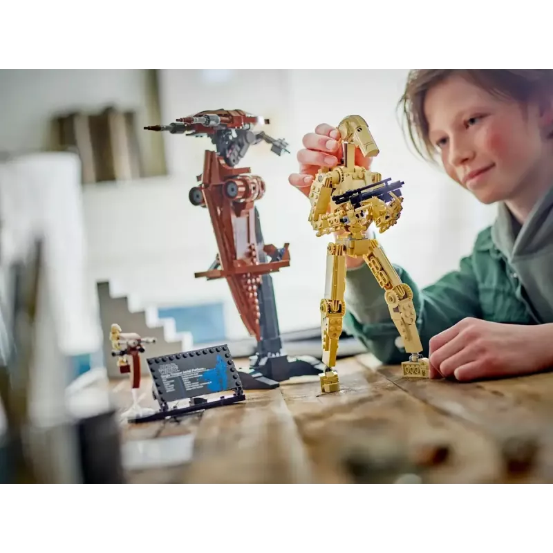 LEGO ehituskomplekt Star Wars Battle Droid koos STAP-iga 75428 — 1088 tükki, 1 minifiguur, väljapaneku mõõtmed 140×380×300 mm