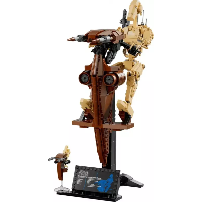 LEGO ehituskomplekt Star Wars Battle Droid koos STAP-iga 75428 — 1088 tükki, 1 minifiguur, väljapaneku mõõtmed 140×380×300 mm