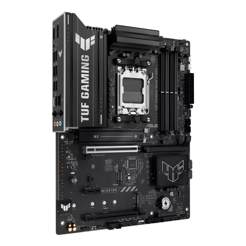 Emaplaat ASUS TUF GAMING B850-E WIFI, AMD B850, pesa AM5, ATX, DDR5, 4x DIMM, 3x M.2, Wi‑Fi 6E, 2,5 Gb LAN