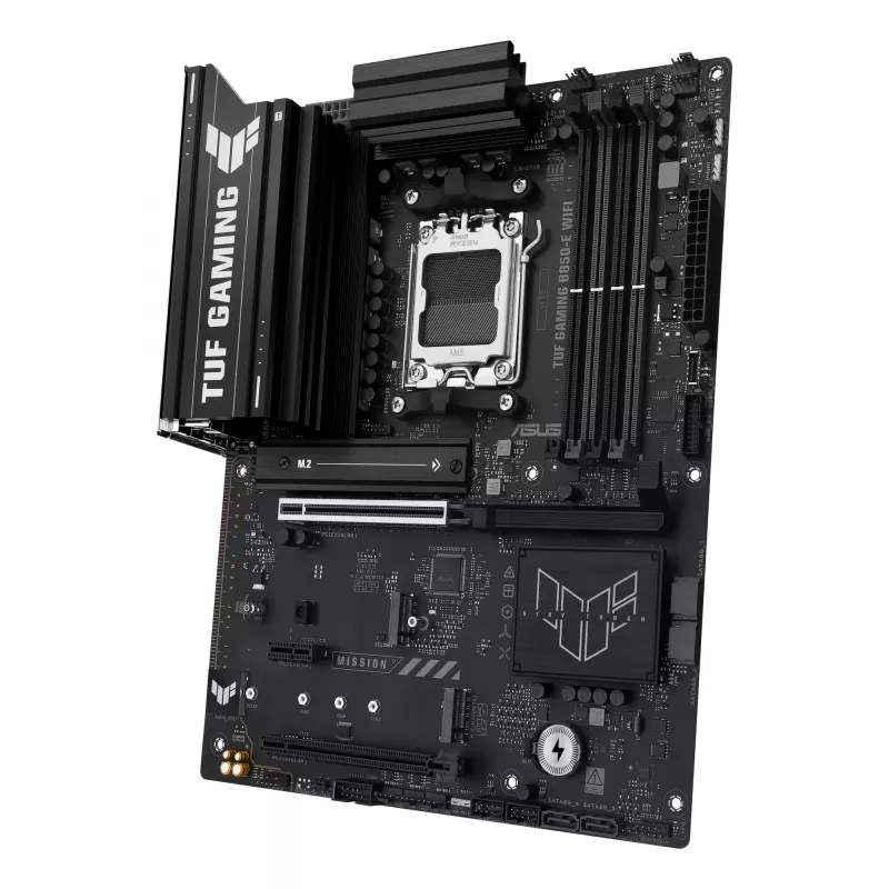 Emaplaat ASUS TUF GAMING B850-E WIFI, AMD B850, pesa AM5, ATX, DDR5, 4x DIMM, 3x M.2, Wi‑Fi 6E, 2,5 Gb LAN