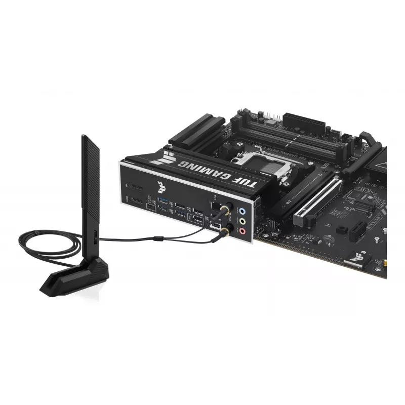 Emaplaat ASUS TUF GAMING B850-E WIFI, AMD B850, pesa AM5, ATX, DDR5, 4x DIMM, 3x M.2, Wi‑Fi 6E, 2,5 Gb LAN