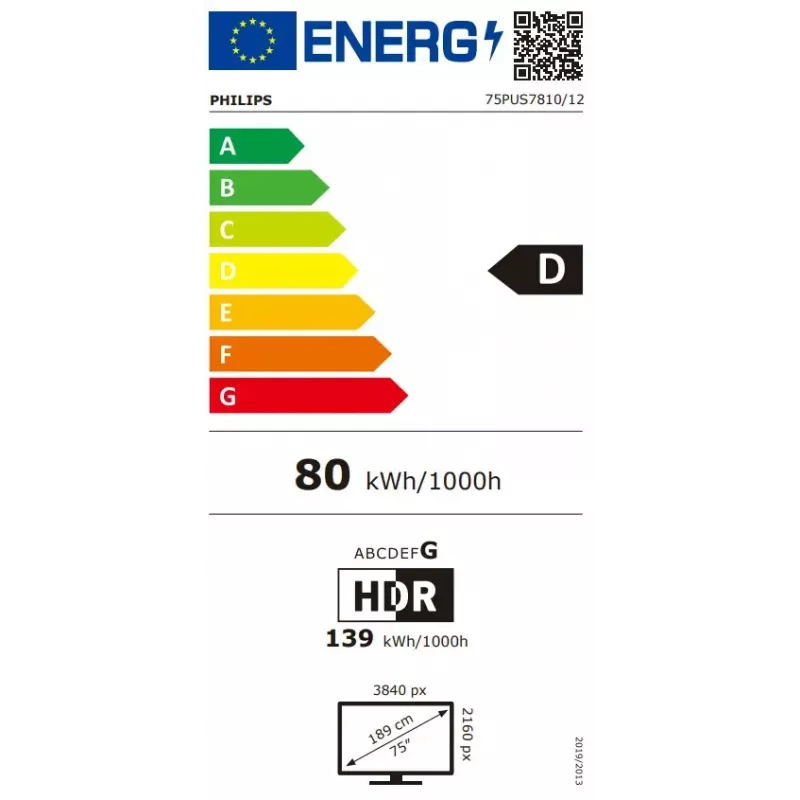 Philips 75PUS7810/12 TV 190,5 cm (75 tolli) 4K Ultra HD nutiteler Wi-Fi must