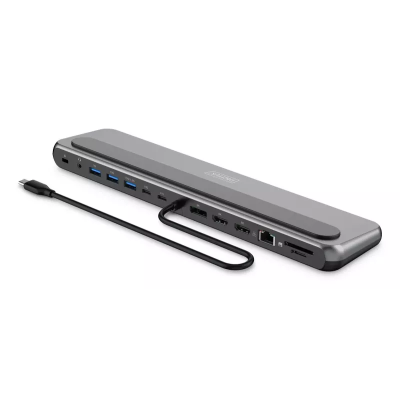 Digitus USB-C 8K dokkimisjaam 12-pordine USB 3.2 Gen 2 100 W