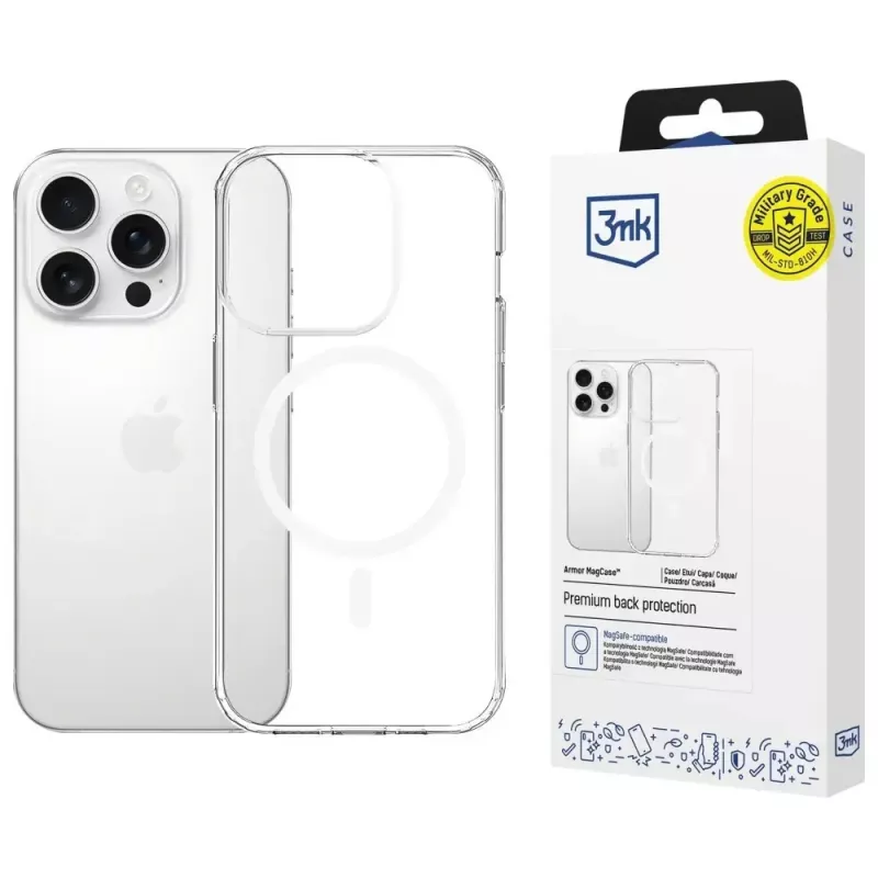 Telefonikott 3MK Armor MagCase Apple iPhone 15 Pro jaoks MagSafe ühilduv õhuke disain