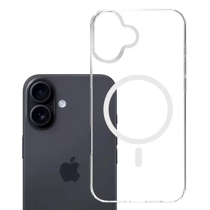 3MK Armor MagCase mobiiltelefoni ümbris katteks iPhone 16, 6,1 tolli (15,5 cm), läbipaistev, PC+TPU