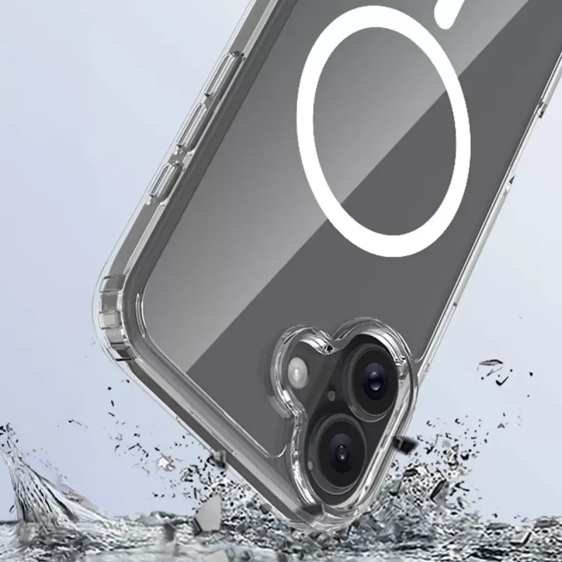 3MK Armor MagCase mobiiltelefoni ümbris katteks iPhone 16, 6,1 tolli (15,5 cm), läbipaistev, PC+TPU