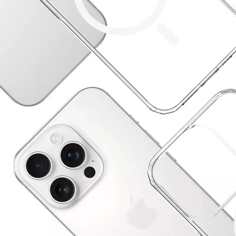 Mobiiltelefoni ümbris 3MK Armor MagCase iPhone 16 Pro jaoks, läbipaistev, 16 cm (6.3 tolli) ekraanile, PC+TPU