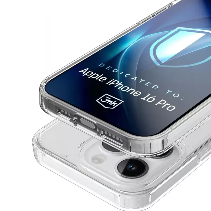 Mobiiltelefoni ümbris 3MK Armor MagCase iPhone 16 Pro jaoks, läbipaistev, 16 cm (6.3 tolli) ekraanile, PC+TPU