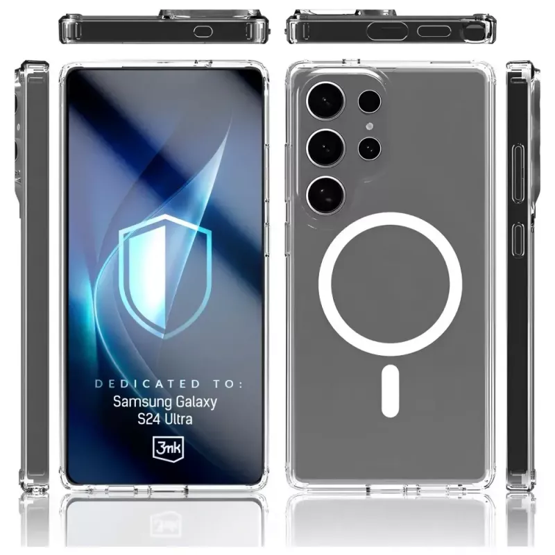 Kaitsev telefoniümbris 3MK Armor MagCase Samsung Galaxy S24 Ultra jaoks — vastupidav kerge magnetiga ühilduv
