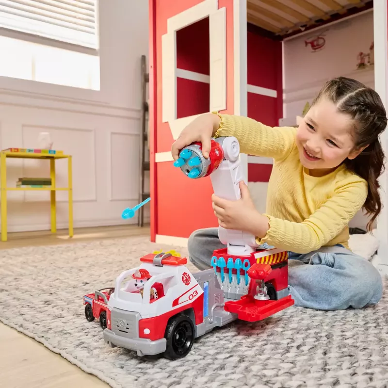 Tuletõrjeauto PAW Patrol Rapid Reload Fire Truck koos Marshalli figuuriga (kahjustatud pakend)