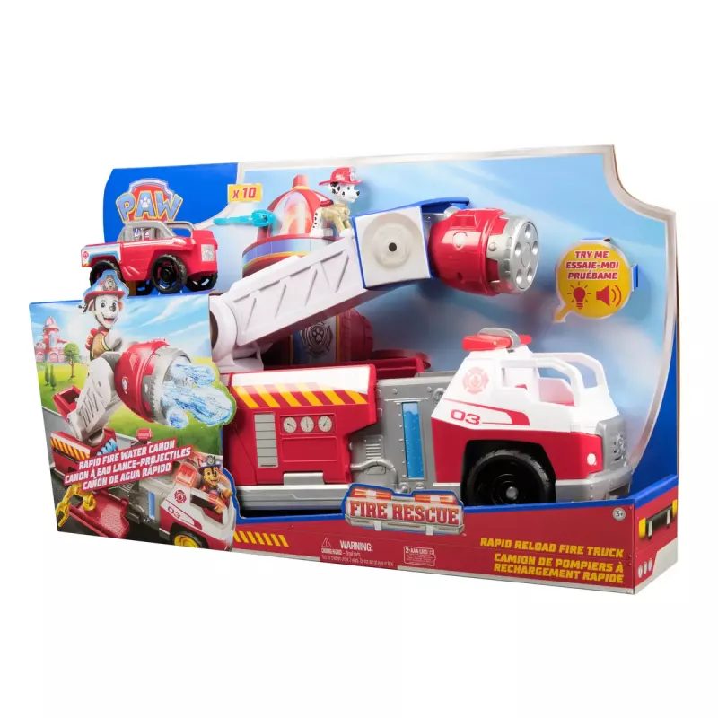 Tuletõrjeauto PAW Patrol Rapid Reload Fire Truck koos Marshalli figuuriga (kahjustatud pakend)