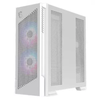 PC korpus MSI MPG VELOX 300R AIRFLOW PZ Midi Tower valge — ATX/EATX/MicroATX/Mini-ITX, 1×3,5 tolli, 4×2,5 tolli, 2×USB 3.2 Gen1, külgaken