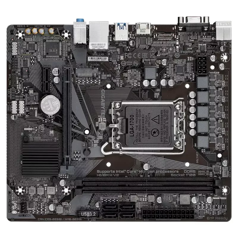 Emaplaat GIGABYTE H610M H V2, Intel H610, LGA 1700, Micro ATX