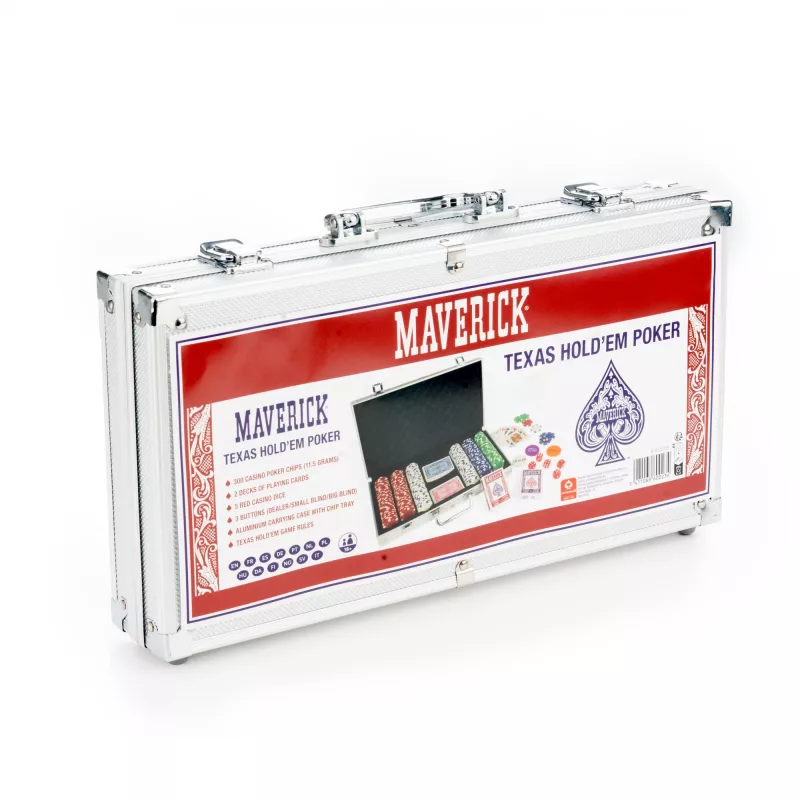 Pokkerikomplekt Cartamundi Maverick — plastikist žetoonid 11,5 g, kohver 385×240×65 mm