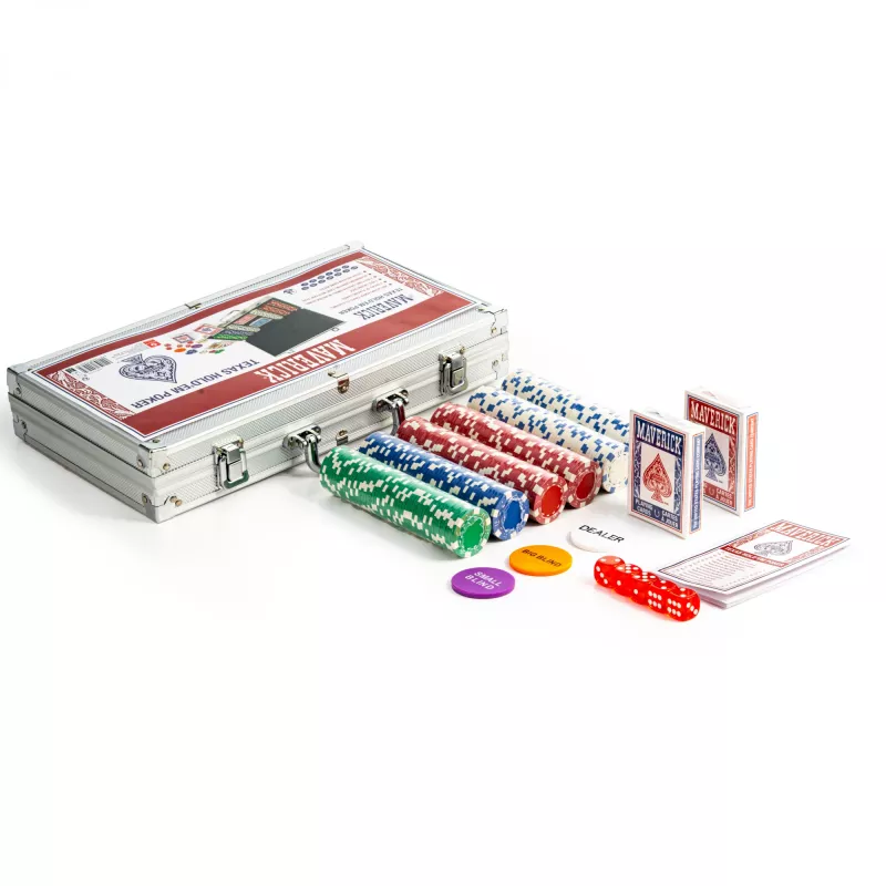 Pokkerikomplekt Cartamundi Maverick — plastikist žetoonid 11,5 g, kohver 385×240×65 mm
