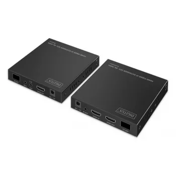 DIGITUS HDMI fiiberekstenderi komplekt - 4K/60Hz, 40 km/300m Must