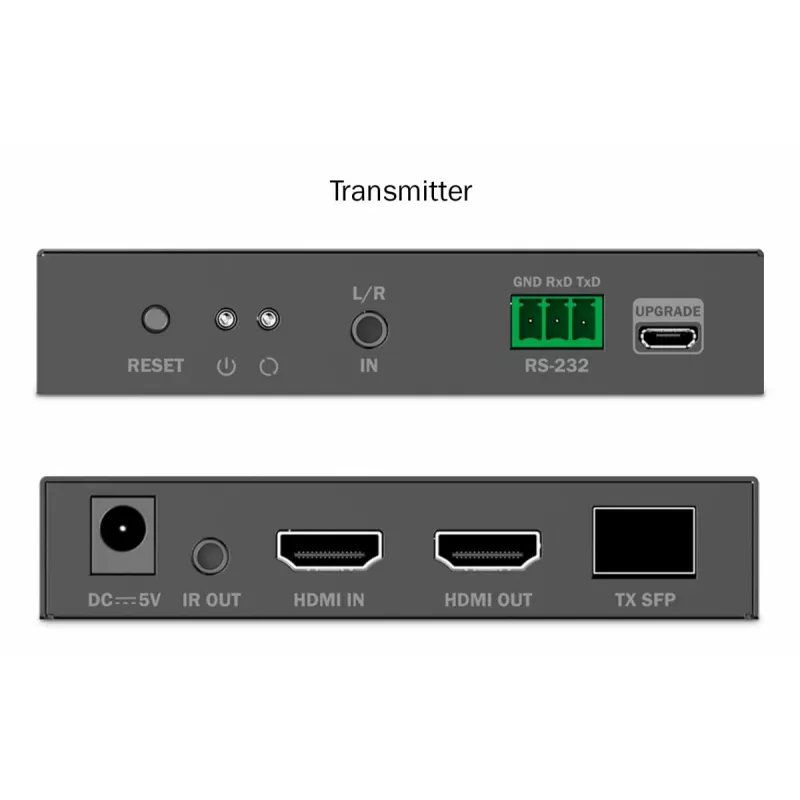 DIGITUS HDMI fiiberekstenderi komplekt - 4K/60Hz, 40 km/300m Must