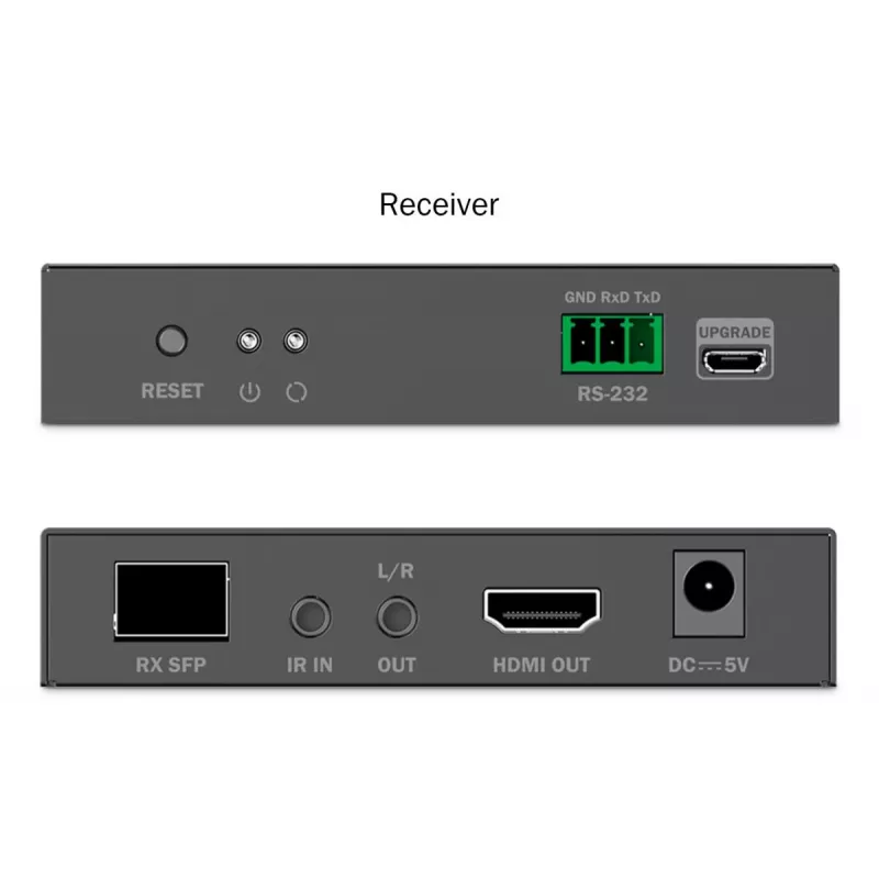 DIGITUS HDMI fiiberekstenderi komplekt - 4K/60Hz, 40 km/300m Must