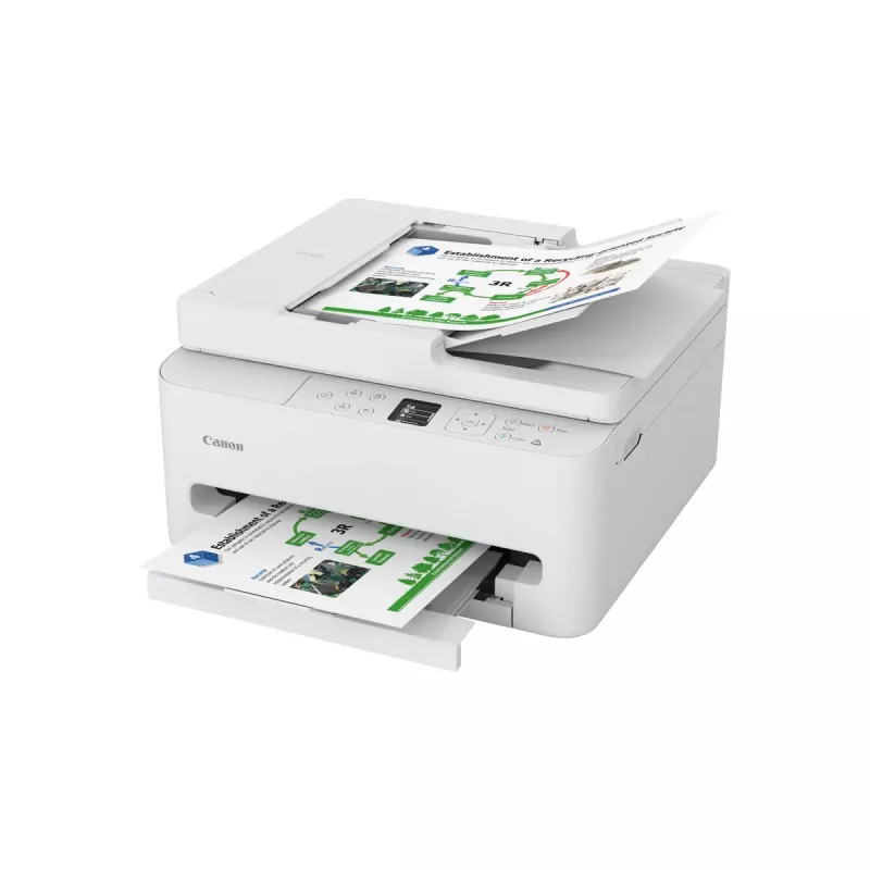 Multifunktsionaalne tindiprinter Canon PIXMA TS7550i — A4, 1200×1200 DPI, Wi‑Fi, värviline skaneerimine/kopeerimine, dupleksprint (valge)