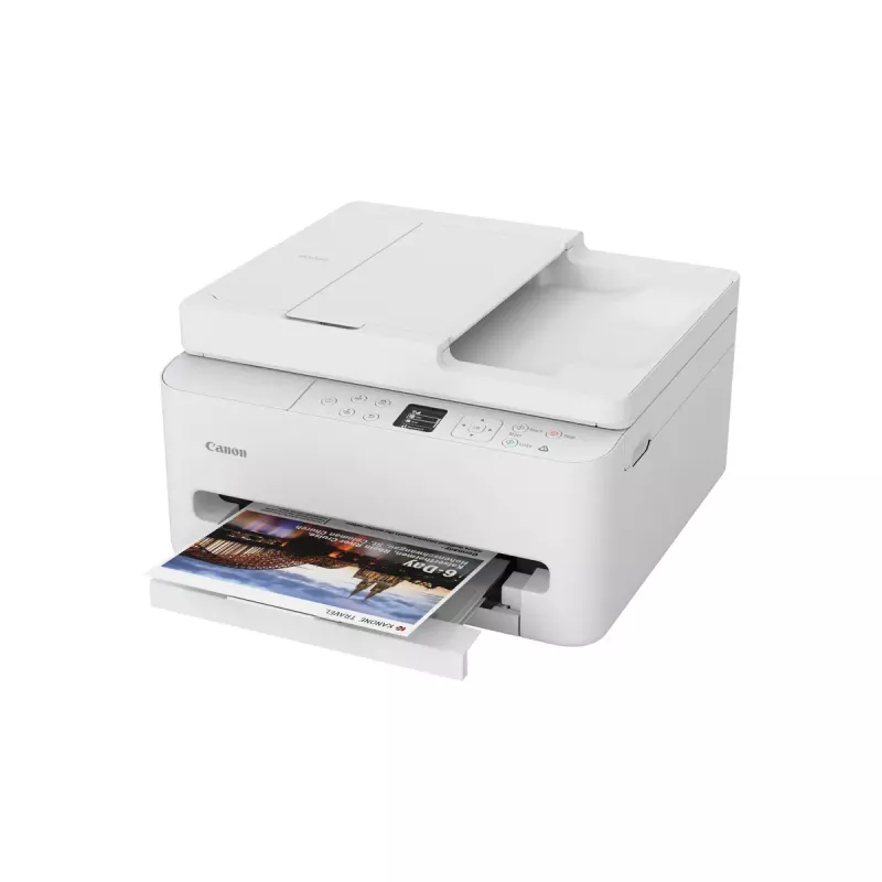 Multifunktsionaalne tindiprinter Canon PIXMA TS7550i — A4, 1200×1200 DPI, Wi‑Fi, värviline skaneerimine/kopeerimine, dupleksprint (valge)
