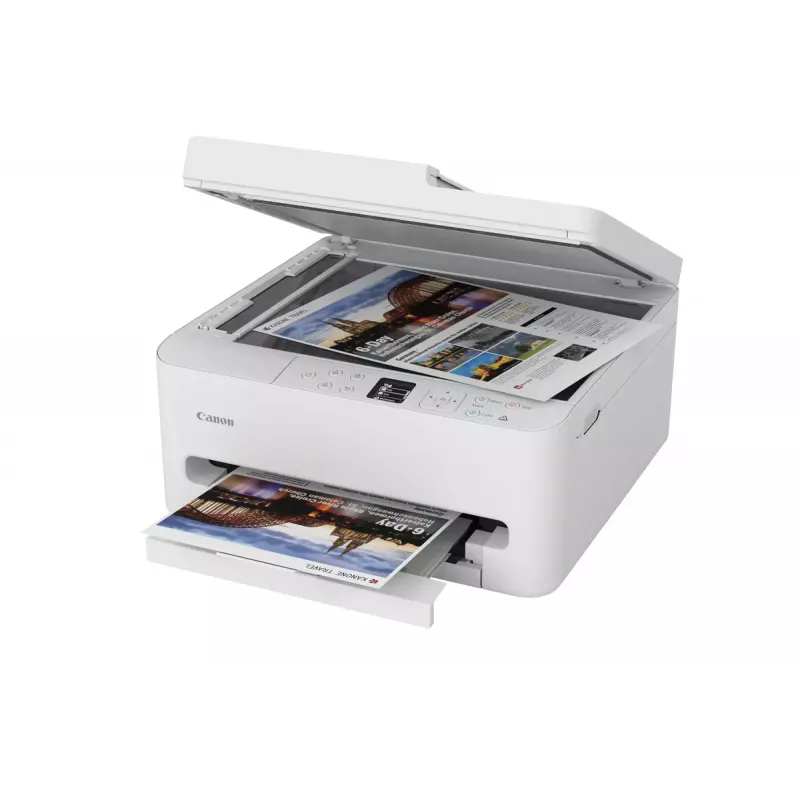 Multifunktsionaalne tindiprinter Canon PIXMA TS7550i — A4, 1200×1200 DPI, Wi‑Fi, värviline skaneerimine/kopeerimine, dupleksprint (valge)