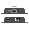 DIGITUS HDMI IP pikenduskomplekt - 4K/60Hz 120/200 m, Ühelt-mitmele, CAT, Must