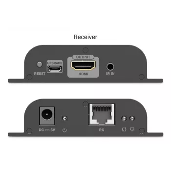 DIGITUS HDMI IP pikenduskomplekt - 4K/60Hz 120/200 m, Ühelt-mitmele, CAT, Must