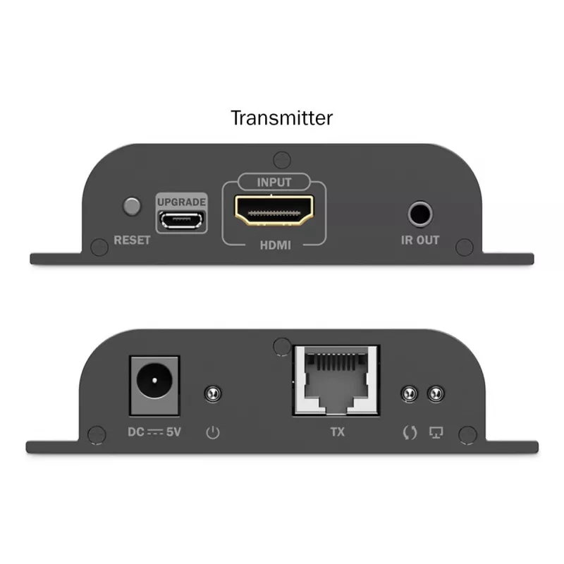 DIGITUS HDMI IP pikenduskomplekt - 4K/60Hz 120/200 m, Ühelt-mitmele, CAT, Must