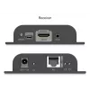 DIGITUS HDMI-üle-IP pikenduskomplekt – 4K/60 Hz 120/200 m, PoE, üks-mitmele, CAT, must