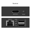 DIGITUS HDMI KVM-i pikenduskomplekt - 4K/30Hz 40/70m PoC CAT Must