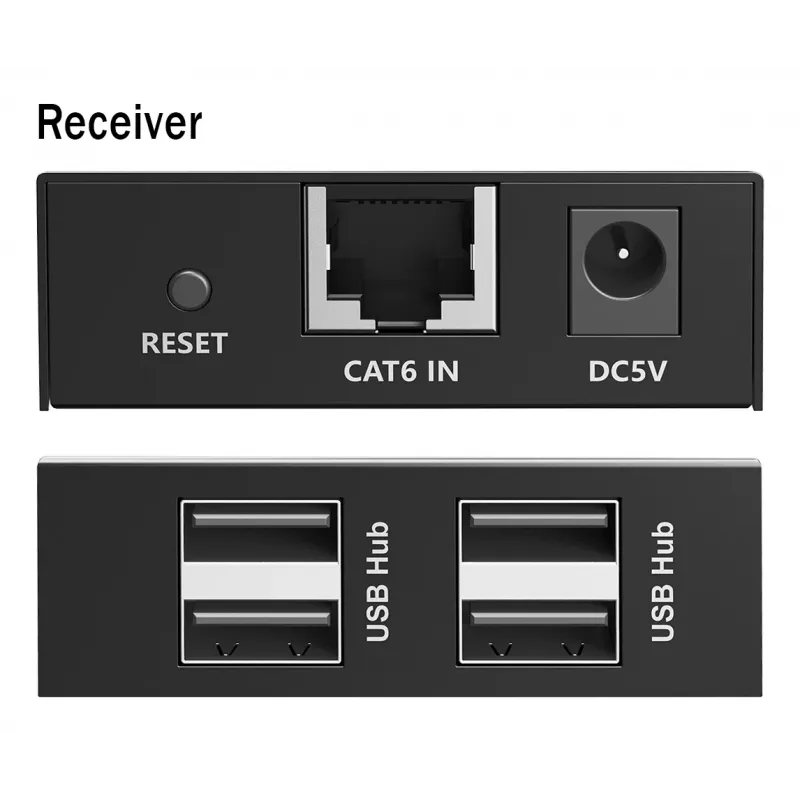 DIGITUS USB-pikendaja - USB 2.0 4x USB-A porti 150m Kasutamiseks CAT6 (või kõrgema) kaabliga