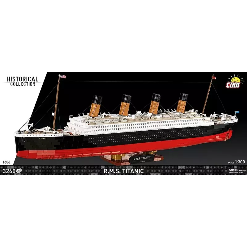 Konstruktsioonikomplekt Cobi R.M.S. Titanic mudel, 3260 plastikklotsi (COBI-1686)