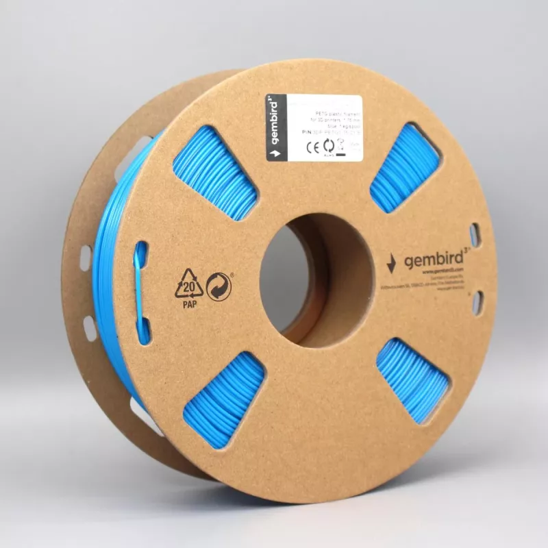 3D-printimismaterjal Gembird 3DP-PETG1.75-01-B polüetüleentereftalaatglükool PETG sinine