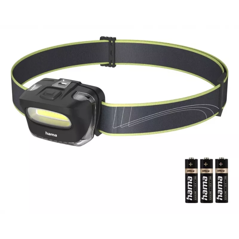 Hama HL110 Must, Blue, kollane Pea taskulamp COB LED