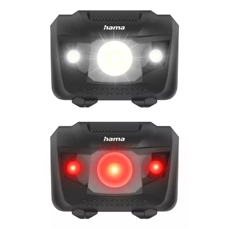 Hama HL200 Must, Blue, kollane Pealamp LED
