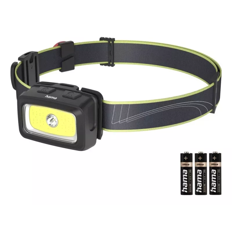 Hama HL350 must, sinine, kollane pealamp LED