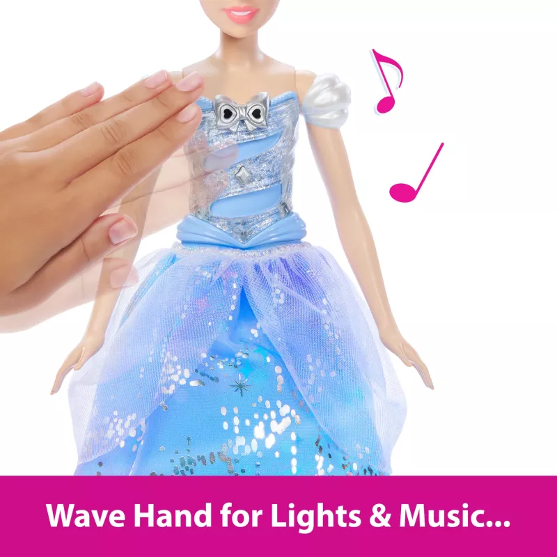 Disney Princess Enchanted Ballgown Cinderella Fashion nukk with Lights & Sounds, Inspired by Movie