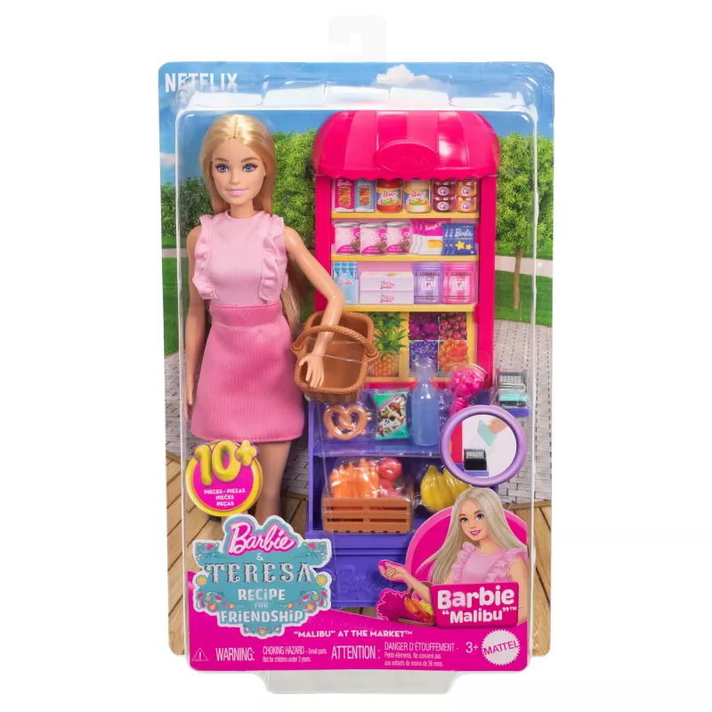 Barbie ja Teresa Sõpruse Retsept Malibu Turul nukk ja mängukomplekt 11 aksessuaariga