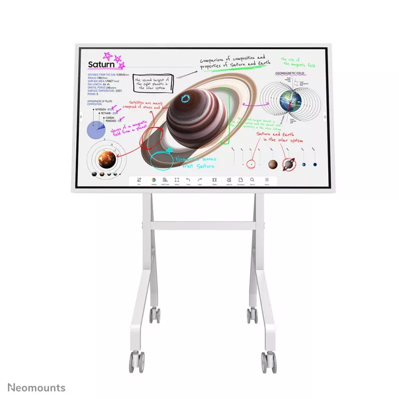 Neomounts FL50-515WH1 Samsung Flipi käru 55–65-tollistele ekraanidele, pööratav, kõrgusreguleeritav, valge