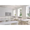 Neomounts FL50-515WH1 Samsung Flipi käru 55–65-tollistele ekraanidele, pööratav, kõrgusreguleeritav, valge