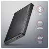 AXAGON EE25-XA6C kompaktne alumiiniumist USB-C 5Gbps – SATA 6G väline karp 2,5-tollisele SSD-le/HDD-le