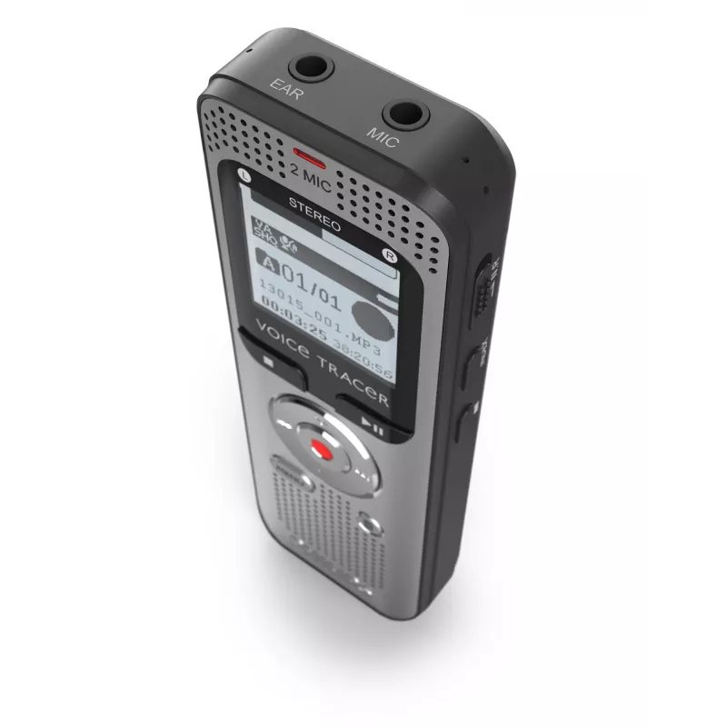 Diktofon Philips Voice Tracer DVT2015 sisemälu välkmälukaart hõbedane 2370 h salvestusaeg